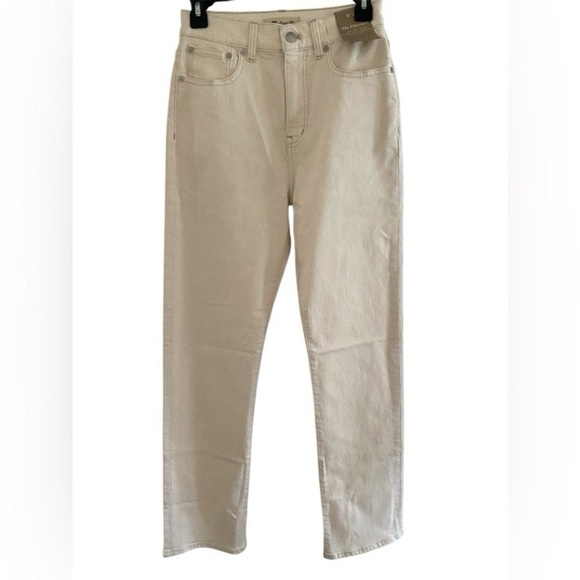 Madewell Denim - Madewell 90’s straight high rise straight leg Cream sz25 NWT